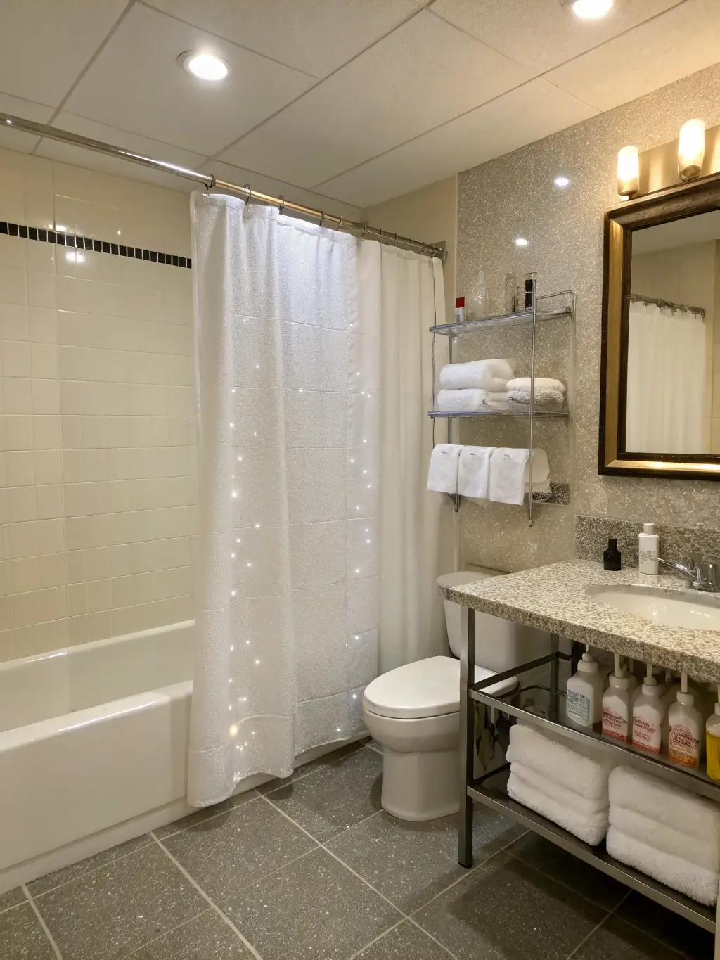 A bright and airy bathroom after a deep cleaning, highlighting the removal of mold and mildew, and the overall cleanliness achieved by Cleanup Station LLC's service.
